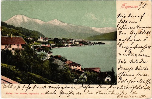 Carte Postale Ancienne AK Tegernsee Hauptstrasse - Allemagne - Années 1900?