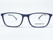 NEW Emporio Armani EA3069 5211 Mens Matte Grey Rectangle Eyeglasses Frames 55/17