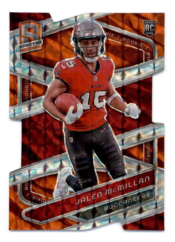 JALEN MCMILLAN 2024 PANINI SPECTRA #138 ROOKIE DIE-CUT NEON ORANGE #10/15 T5000