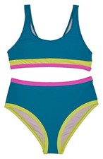 Beach Lingo L121635 Girls Lagoon Multi Venice Beach Bralette 2-Piece Set Size 12