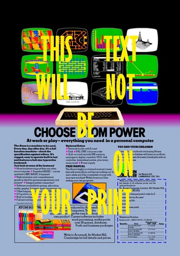 Acorn ATOM magazine advert A3 poster on 270gsm Ilford Galerie paper