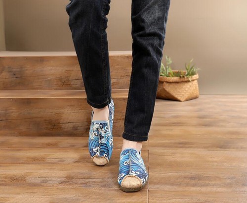 New Men's Chinese Style Cotton Cloth Shoes Casual Embroidery Slippers Shoes gift - Picture 10 of 11