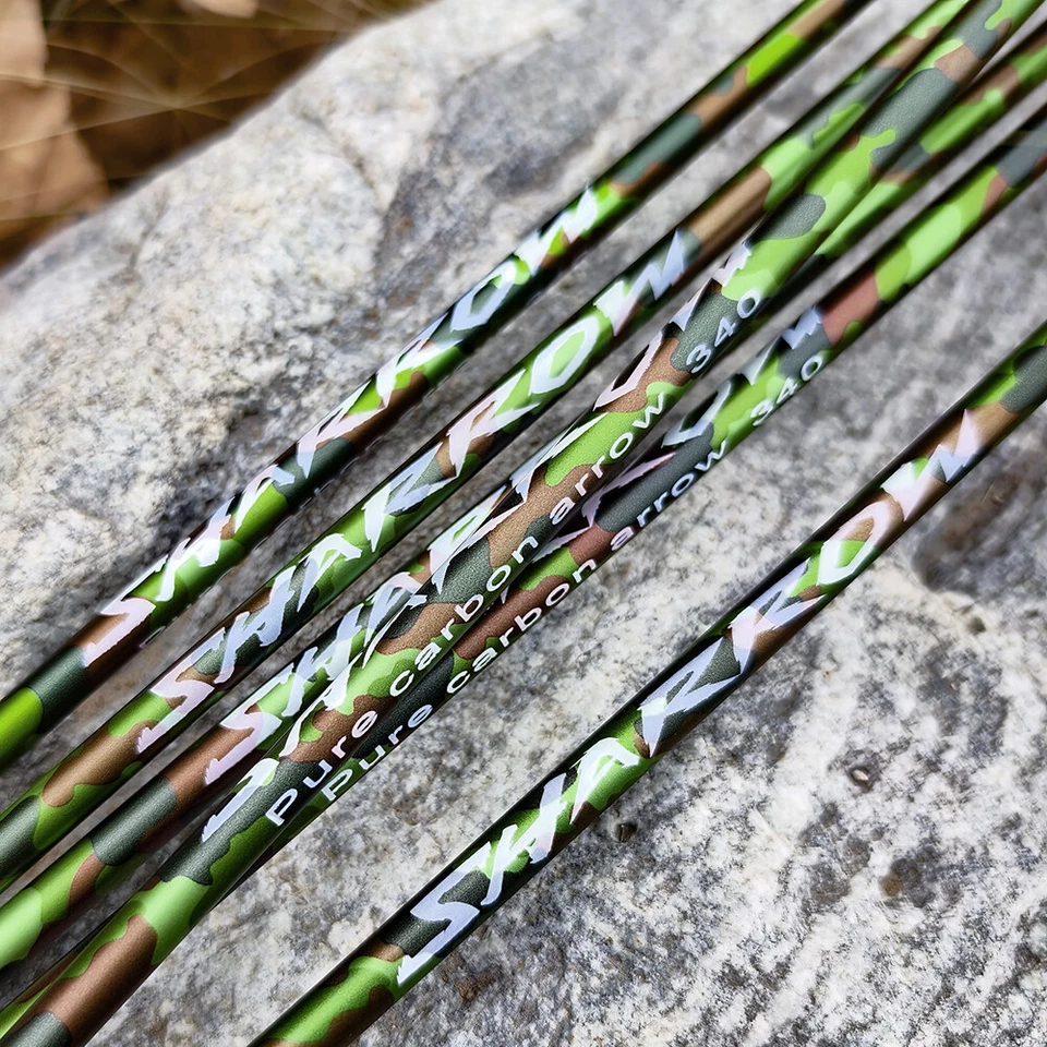 6/12 X 30'' Archery Arrow Pure Carbon Spine 340 ID6.2mm Bow Hunting Shooting - Image 3 of 4