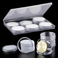 10PCS Clear Coin Capsules Silver Dollar Coin Holder Coin Holders for Collectors
