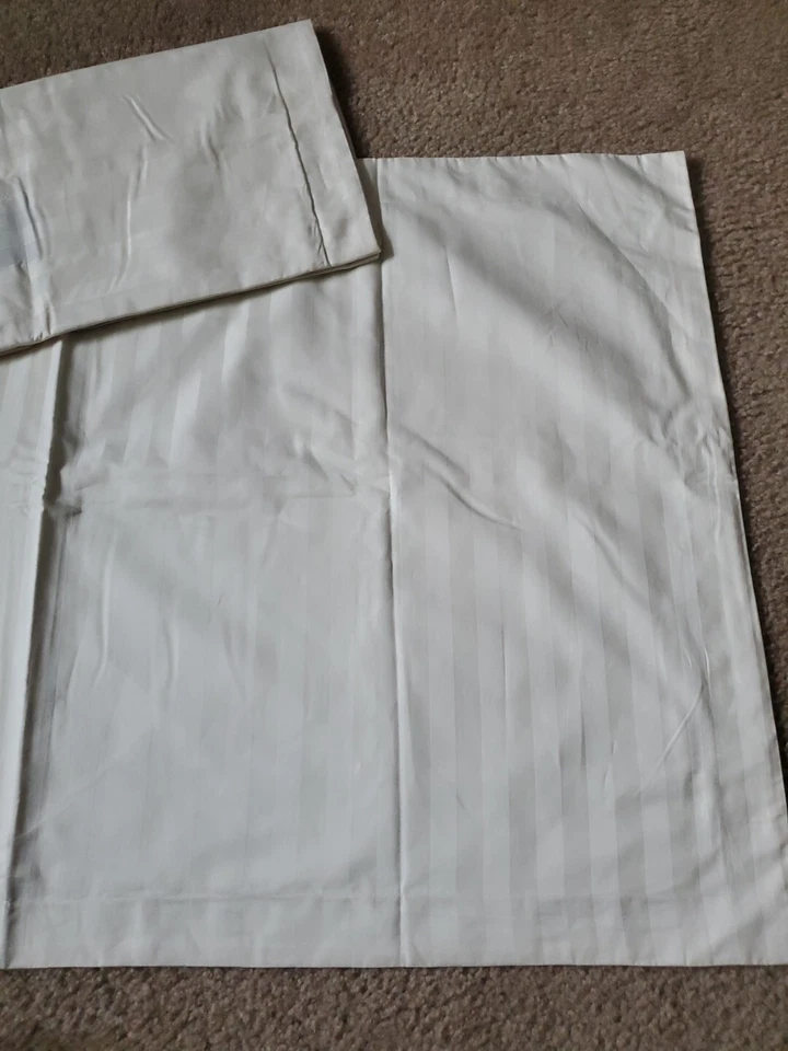 2 fundas de almohada CHAPS Home tamaño king damasco rayas crema marfil beige Ralph Lauren Foto 2 de 4