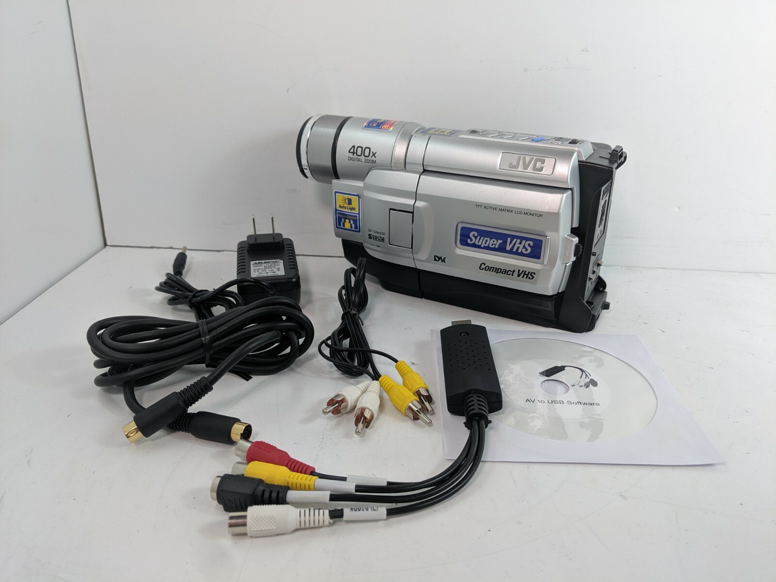 JVC Super SVHSC Camcorder for VHSC Tape Transfer to DVD USB Adapter