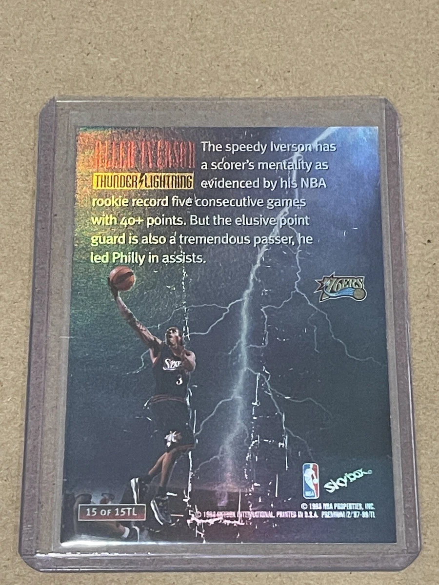 1997-98 Skybox Premium Allen Iverson Thunder Lightning | eBay