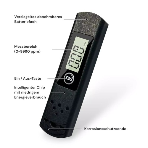 TDS Messgerät Tester für Trinkwasser Leitwertmessgerät Wassertest - Bild 2 von 5