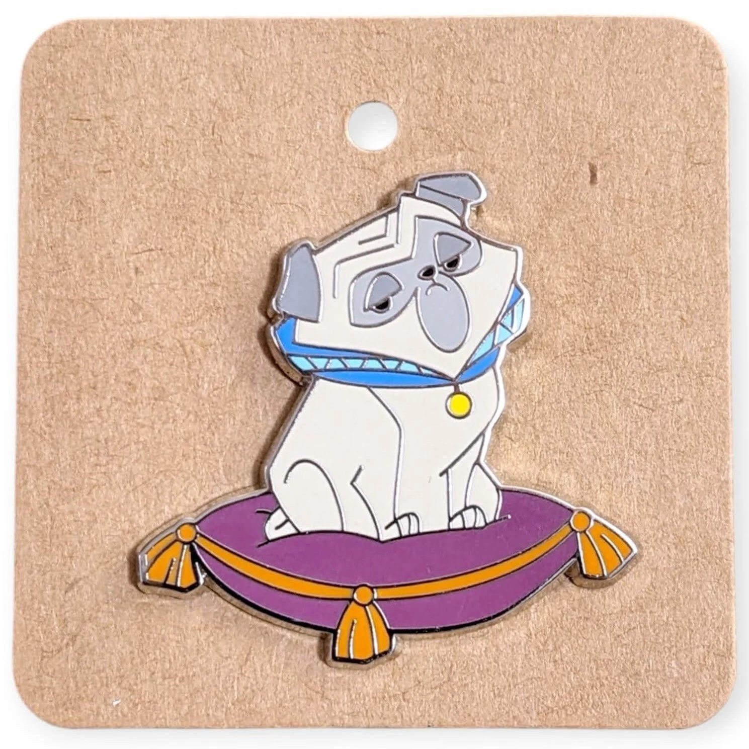 Pocahontas Disney Enamel Pin: Pug Percy on Pillow