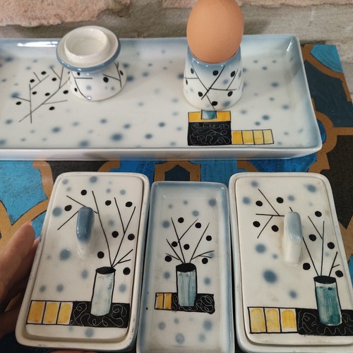 ALFA CERAMICA CERAMICHE SESTO FIORENTINO set colazione per due Vintage - Foto 9 di 18