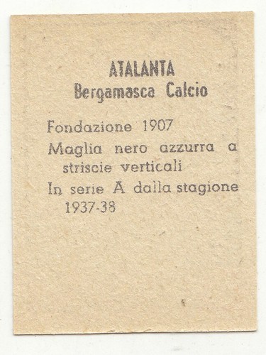 FIGURINA calcio ATALANTA mascotte scudetto 1949 Originale Mundus vintage nannina - Foto 2 di 3