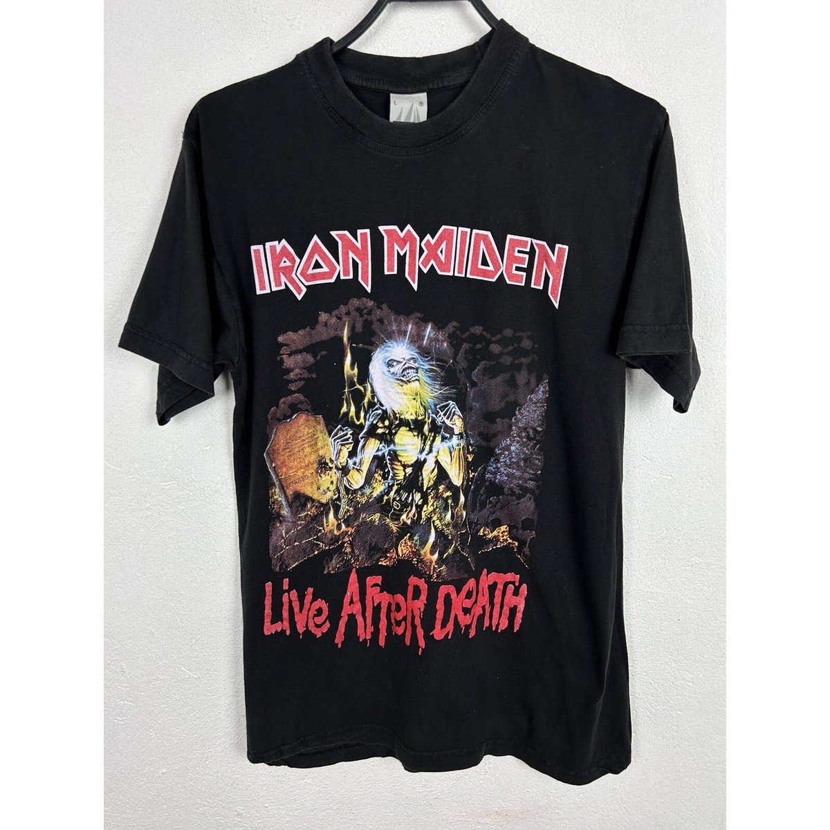 90s Vintage Iron Maiden Live After Death Bootleg Short Sleeve Band 