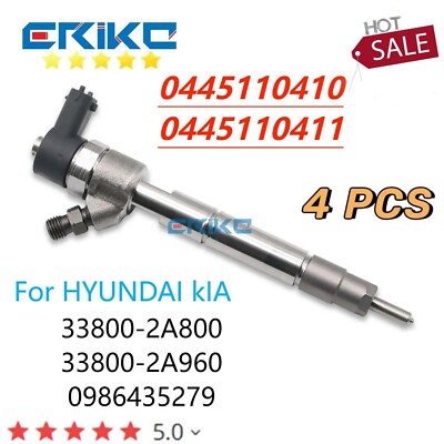 0445110410 Common Rail Injector 0445110411 Diesel Sprayer 33800-2A960 For Kia