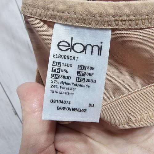 Elomi Women's Matilda Underwire Plunge Bra Style EL8900-CAT Size 36DD Nude - Picture 8 of 9