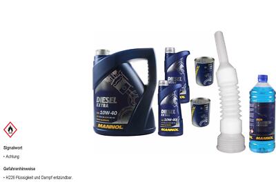 7L MANNOL Motoröl SAE 10W-40 DIESEL EXTRA inkl. Additiv Auslaufschlauch