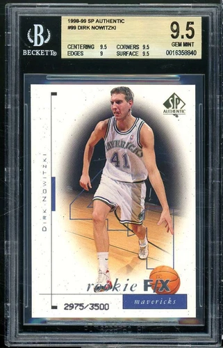 Dirk Nowitzki Rookie Card 1998-99 SP Authentic #99 BGS 9.5 (9.5 9.5 9 9.5)