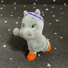 VTG Russ & Berrie Co. Playful Cuties Hippo Jogger Figure 3" Hong Kong