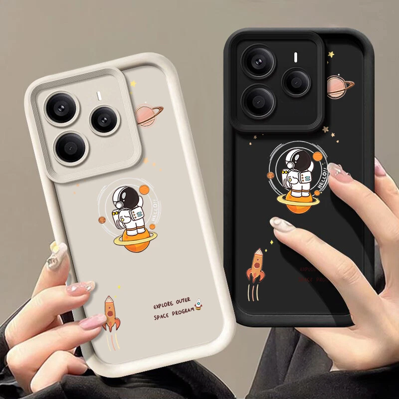 Cute For Xiaomi Redmi Note 14 13 12 11 Pro 14T 13T Soft Astronauts Case Cover - Image 4 of 4