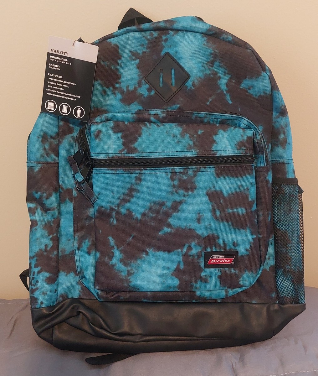 Genuine Dickies Unisex Varsity Laptop Backpack Blue Tie Dye Wash x13  x6 New