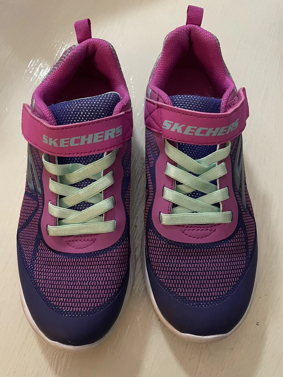 Skechers Kids Girls Strap On Sprints Pink Running Sneaker Shoes 59746LR Size 4 Y