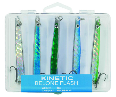 Kinetic Belone Flash 16/20 o.24g 5 Stck.Meerforelle, Hornhecht, Makrele, Dorsch