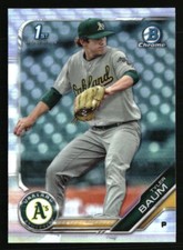 Tyler Baum 2019 Bowman Chrome Draft Refractor #BDC-109  Baseball Card