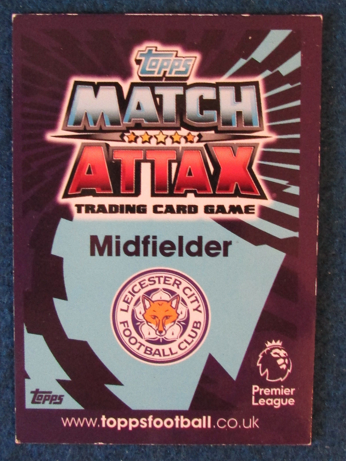 Match Attax Trading Card 2016/17 Riyad Mahrez Leicester City