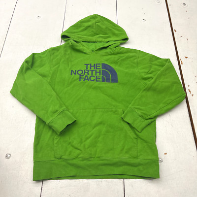 The North Face Green Graphic Print Hooded Sweatshirt Boys Size Large