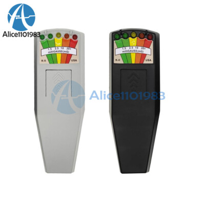 K2 Portable Magnetic Field Radiation Detector 5-colour LED Indicator EMF Meter