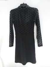 French Connection Women's Leah Mesh Black Dress Size 4