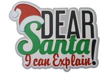 "DEAR SANTA" premade paper piecing scrapbook die cut embellishment