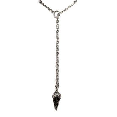 Gothic Crow Head Jewelry Adjustable Length Alloy Necklace For Alternative Wear