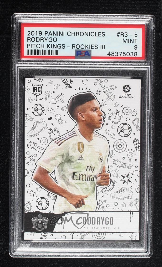 2019-20 Panini Chronicles Pitch Kings Rookies III Rodrygo #R3-5 PSA 9 MINT 4x9