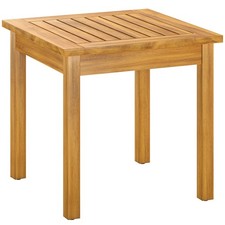 Outsunny Table basse de jardin 48 x 48 x 46 cm Finition bois naturel