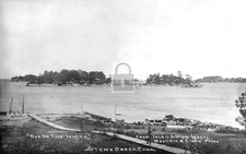 Birds Eye View Cut In Two Island Stony Creek Connecticut CT - Reprint