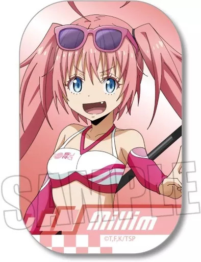 Milim Racing Badge Square Can Badge That Time I Got Reincarnated As A Slime