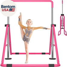 Kids Gymnastics Bar Folding Horizontal Bar, Adjustable Height Gymnastic Horizont
