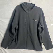 North Face Jacket Mens 2XL XXL Gray Windwall Tech Stretch Softshell Full Zip
