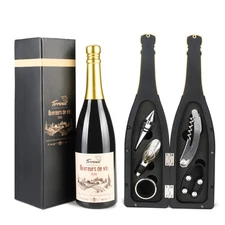 Wine Opener Gift Set - Wine Bottle Accessory Kit Corkscrew Opener, Stopper,