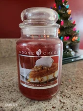 *Goose Creek* "Pumpkin Caramel Swirl" 24oz Large Jar Candle