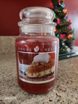 *Goose Creek* ''Pumpkin Caramel Swirl'' 24oz Large Jar Candle