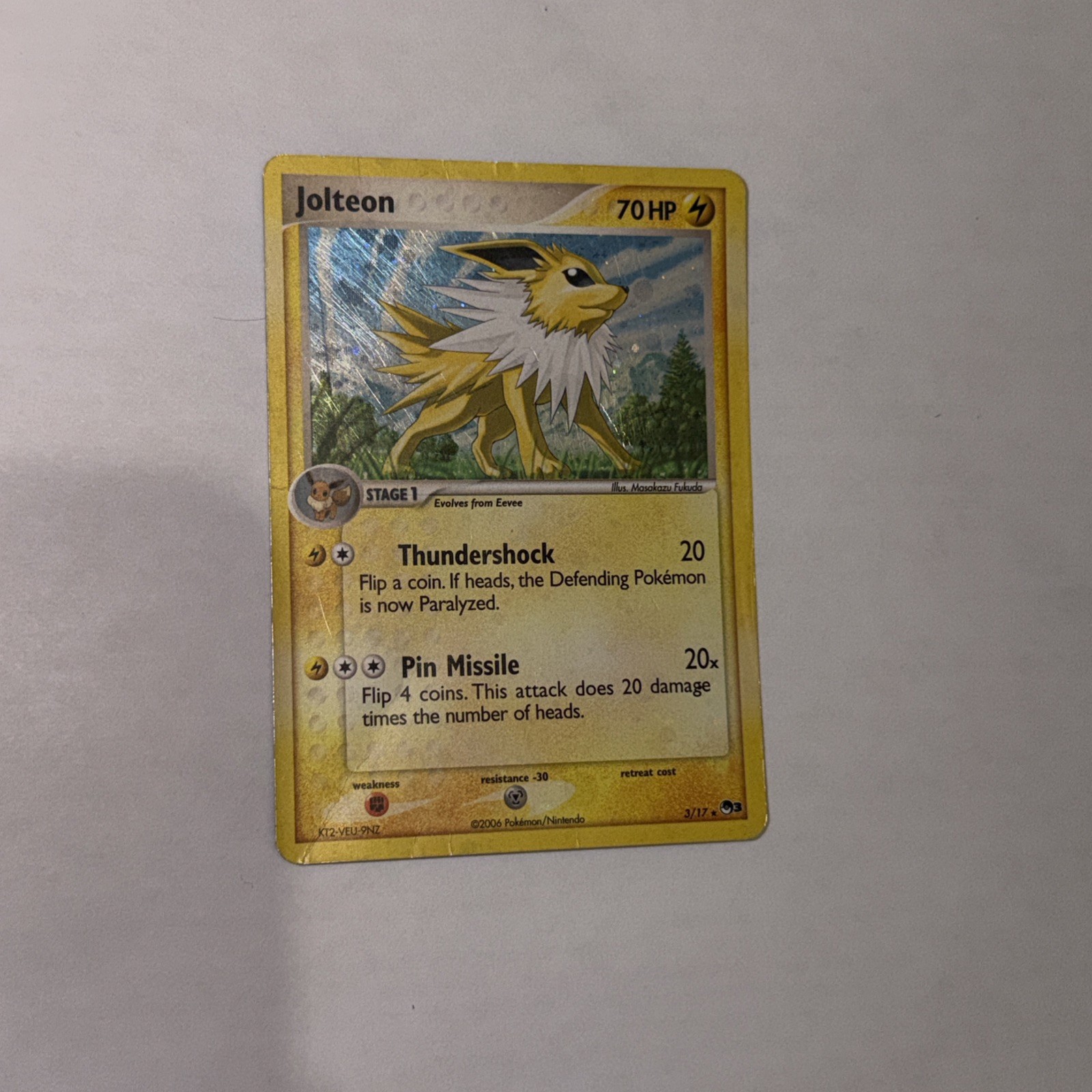 Jolteon 3/17 Pop Series 3 Holo Rare Pokemon TCG MP