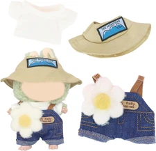 17Cm Doll Clothes Sets - 3 Pcs Set Adorable Doll Outfits & Accessories with Hat,