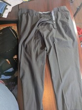 Chaps Men Gray Flat Front Straight Casual Chino Pants Size 46 x 32