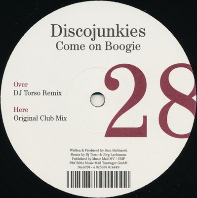 Disco Junkies - Come On Boogie - German 12'' Vinyl - 2004 - Le Bien Et Le Mal