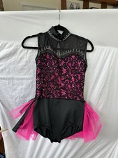 Black And Pink Ballet Dance Costume, Womens Medium worn Once 