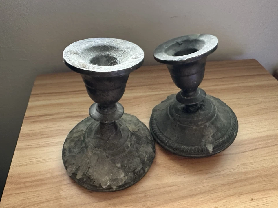 Candelabros vintage plata esterlina - plata 222 Foto 4 de 4