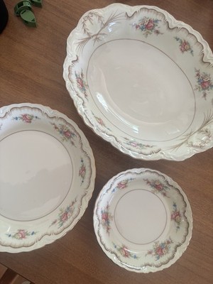 12 setting, Antique TK Thun Bohemia Dinner Set. Czechoslovakia. Rare