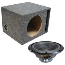 Alpine W12S4 BassLine 12" Car Audio Subwoofer Single Sub Box 3/4" MDF 250W RMS