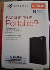 Seagate 5 Tb Backup Plus Portable External Hard Drive, Brand New, Unopened
